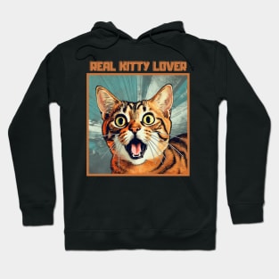 Real Kitty Lover Cute Cat Cartoon Cat Lover Hoodie